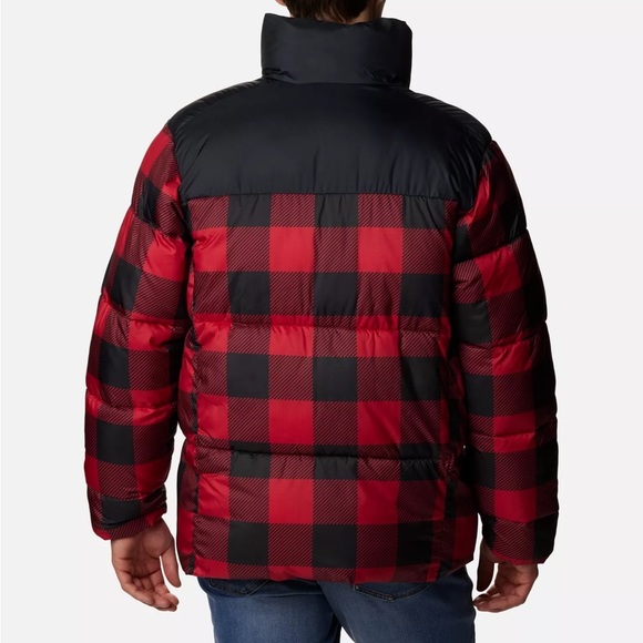 NWT Men’s Columbia Puffect II Puffer Jacket XL Tall Buffalo Plaid Blk Red Puffer - Picture 5 of 7